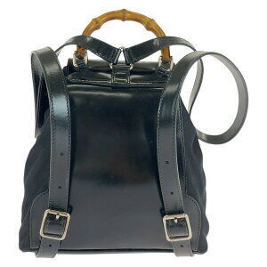 Gucci Bamboo leather backpack black